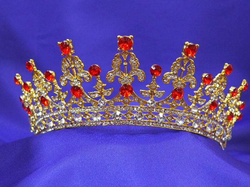 Princess red ruby tiara CT52 